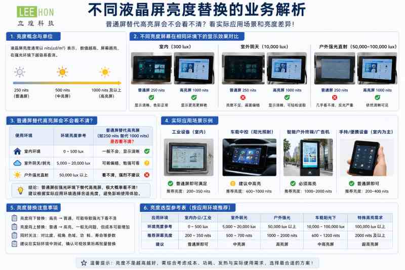 普通屏替代高亮屏会不会看不清？工业液晶屏替换要注意什么